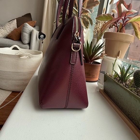 Kate Spade Burgundy Leather Handbag - Picture 6 of 8